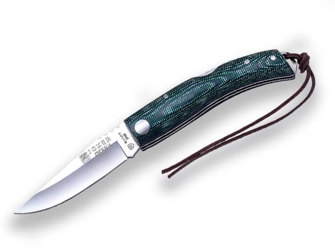 NAVAJA DEPORTIVA JOKER IBÉRICA ,CON BLOQUEO, CACHAS DE MICARTA, ACERO INOX MOVA 1.4116 Y LARGO DE HOJA DE 7,5 CM. - Espadas y Más