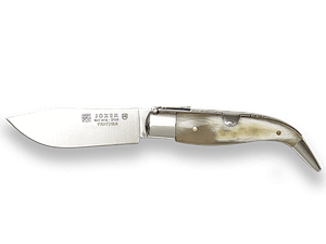 NAVAJA PASTORA CON PUÑO EN ASTA DE TORO Y HOJA 8 CM. INCLUYE ESTUCHE. NA110 - Espadas y Más