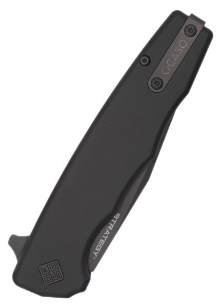 Cuchillo Estrategia, negro, aluminio Ocaso OC-29BAB - Espadas y Más