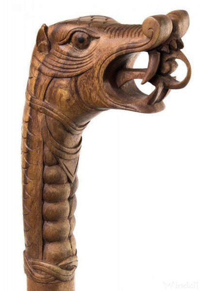 Palo de madera con serpiente Midgard, aprox. 130 cm 1504250004 - Espadas y Más
