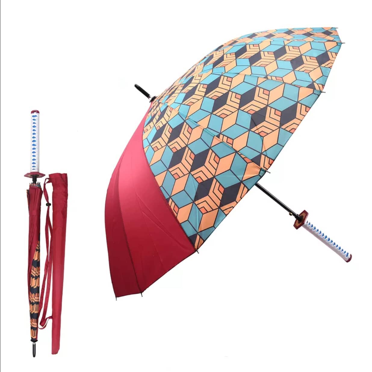 Imagen de PARAGUAS TOMIOKA DE KIMETSU NO YAIBA (DEMON SLAYER) – 100 CM parte de nuestra colección en Espadas y más, sitio oficial.