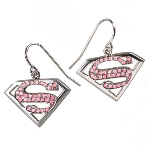Pendientes Cristal Rosa Supergirl - NN4024 - Espadas y Más