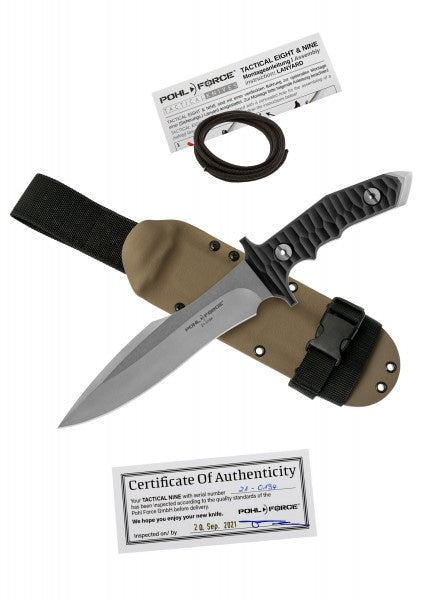 Cuchillo Táctico Nine SW (FDE) Pohl Force PF-5105 - Espadas y Más