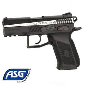 Pistola CZ 75 P-07 DUTY Duetone Blowback - 4,5 mm Co2 Bbs Acero corredera metalica ASG16533 - Espadas y Más