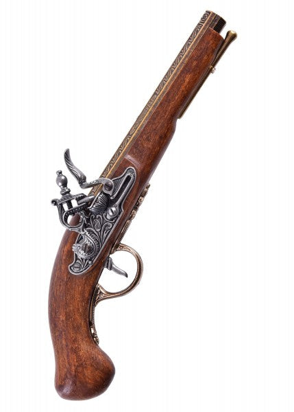 Pistola de cerradura de piedra francesa, siglo 18, latón, réplica 2347105302 - Espadas y Más