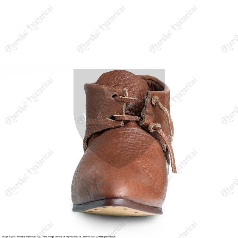 Botín con cordones Recreación medieval , Cuero Marrón - Espadas y Más