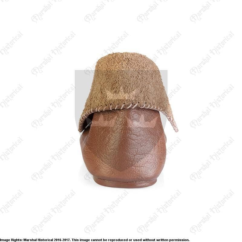 Bota baja vuelta, S. XIII-XIV , Cuero Marrón - Espadas y Más