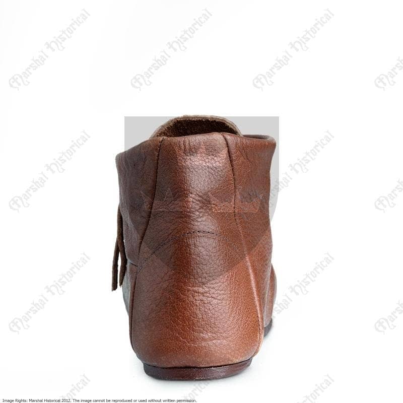 Botín con cordones Recreación medieval , Cuero Marrón - Espadas y Más