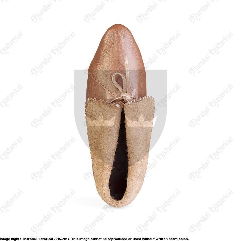 Bota baja vuelta, S. XIII-XIV , Cuero Marrón - Espadas y Más