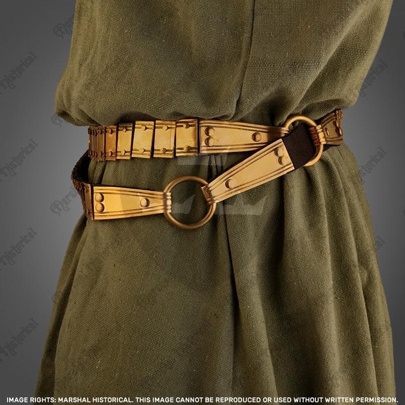 Cinturón Vikingo de placas - Latón - Espadas y Más