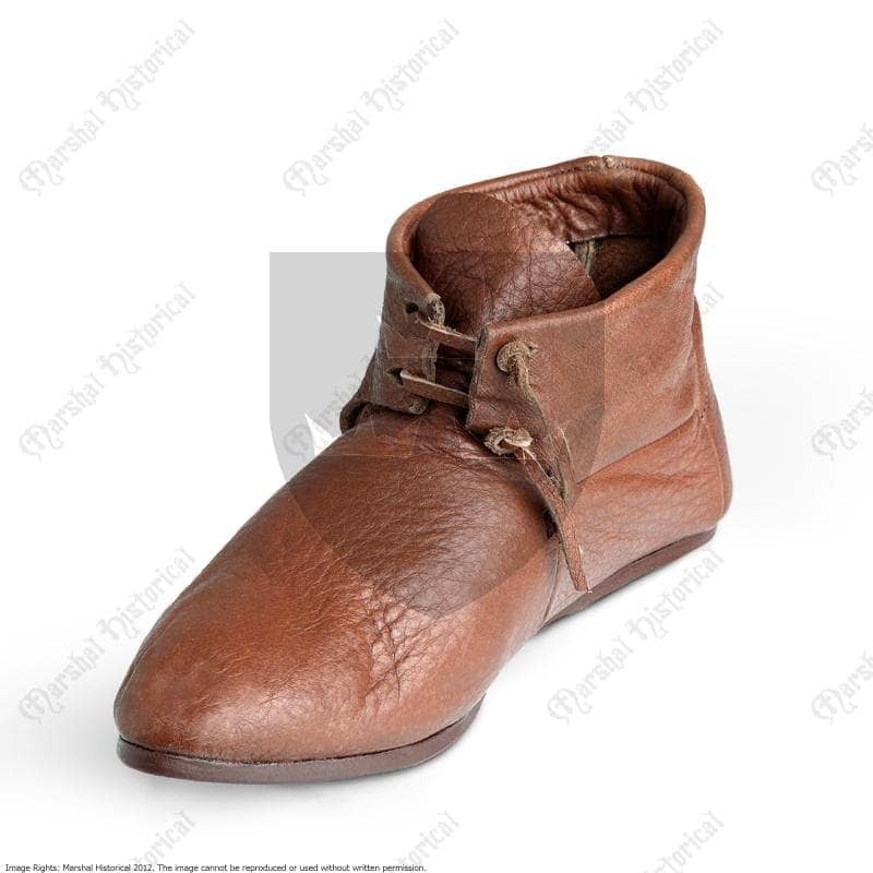 Botín con cordones Recreación medieval , Cuero Marrón - Espadas y Más