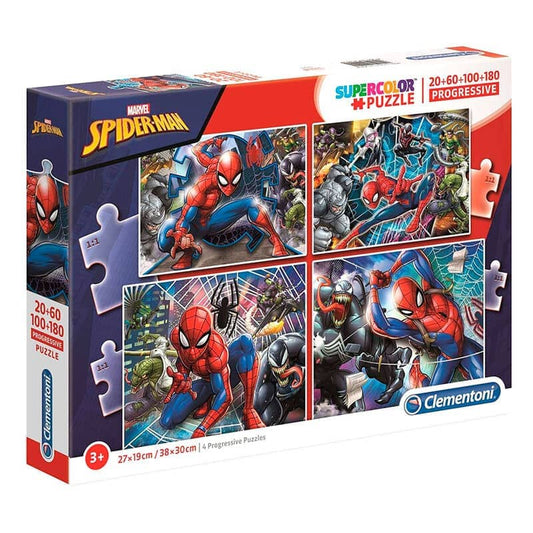 Puzzle Spiderman Marvel 20+60+100+180pzs - Espadas y Más