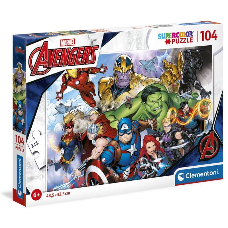 Imagen de Puzzle Vengadores Avengers Marvel 104pzs parte de nuestra colección en Espadas y más, sitio oficial.