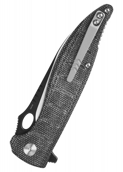 Navaja de bolsillo Langosta, piedra negra lavada - hoja de satén Varios QS117-A - Espadas y Más