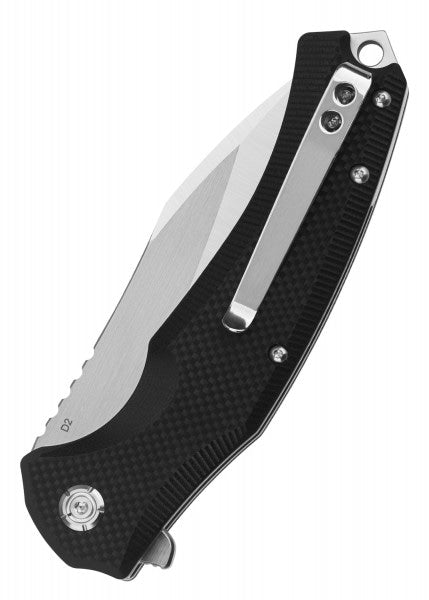 Navaja Snipe, hoja de satén, mango G10 negro QS121-C - Espadas y Más