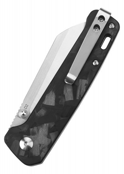 Navaja de bolsillo Pingüino, mango hecho de g10 con inserto de carbono QS130 - Espadas y Más