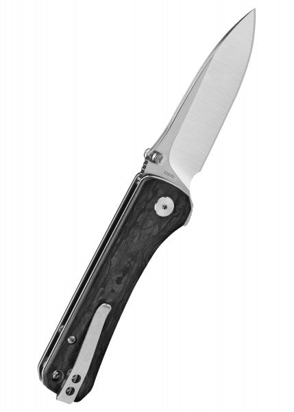 Navaja de bolsillo Hawk, cuchilla de satén S35VN, mango de carbono o papel de aluminio QS131-F - Espadas y Más