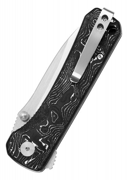 Navaja de bolsillo Hawk, cuchilla de satén S35VN, mango de carbono o papel de aluminio QS131-F - Espadas y Más