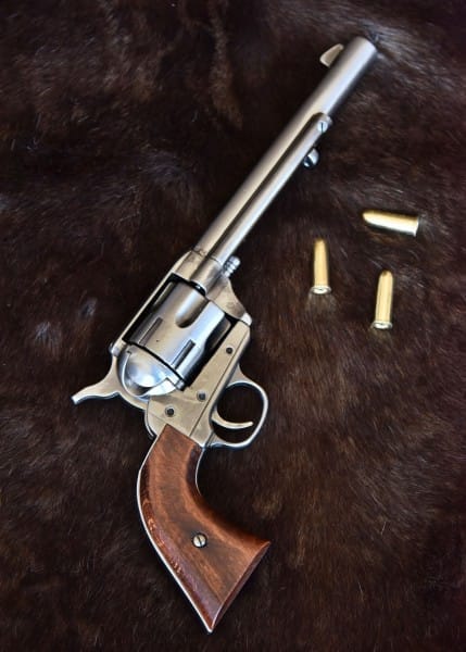 Revólver Colt .45, Caballería estadounidense 1873, níquel pulido y madera, réplica 2347106409 - Espadas y Más