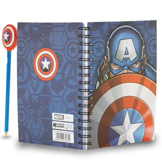 Set cuaderno + lapiz Patriot Capitan America Marvel - Espadas y Más