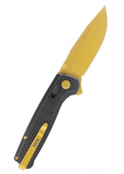 Cuchillo Plegable Terminus XR LTE - Carbono y oro, SOG-TM1033-BX - Espadas y Más