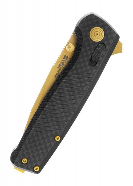 Cuchillo Plegable Terminus XR LTE - Carbono y oro, SOG-TM1033-BX - Espadas y Más