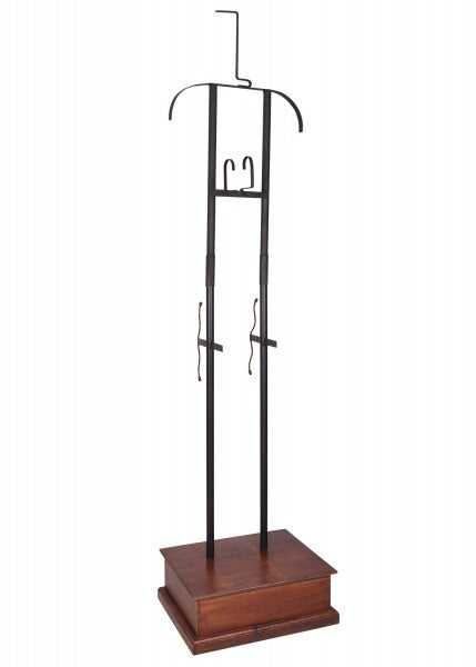Soporte de armadura de metal universal con pedestal de madera marrón 1001600500 - Espadas y Más