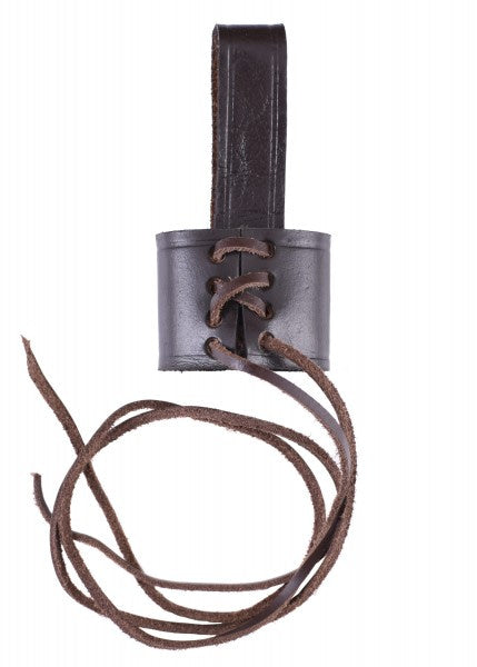 Soporte de cinturón para daga, hecho de cuero marrón, tamaño ajustable 0201017734 - Espadas y Más