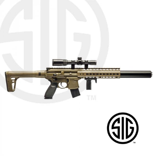 Subfusil Sig Sauer MCX ASP FDE Co2 + red dot o visor 4x24 - 4,5 Balines - Espadas y Más