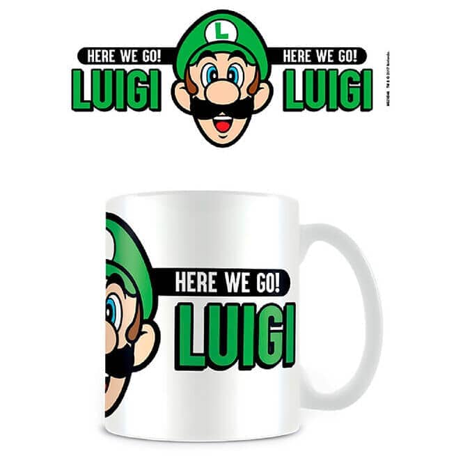 Taza Here We Go Luigi Super Mario Nintendo - Espadas y Más