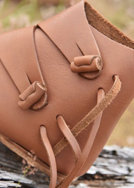 Zapatos vikingos medievales tempranos Jorvik, marrones o negros ULF-FW-13 - Espadas y Más