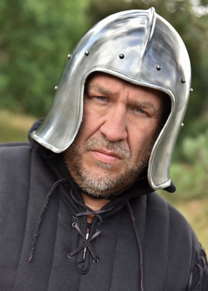 ULF-HM-12 Casco Schaller italiano, acero de 2 mm - Espadas y Más