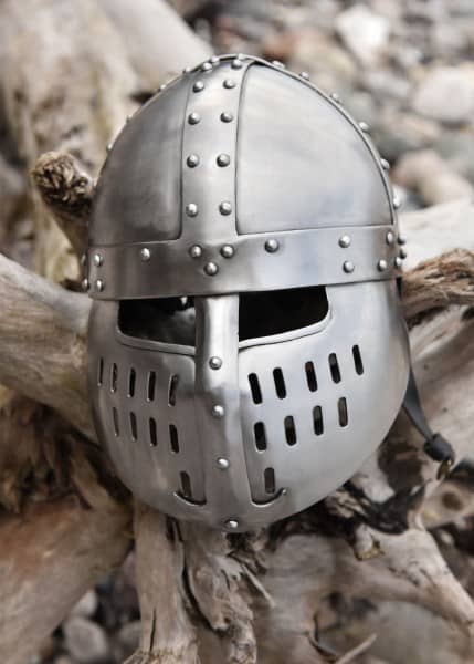 ULF-HM-14 Casco de corchete con placa frontal, 1,6 mm de acero - Espadas y Más