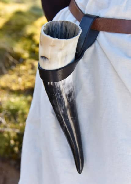 Soporte de cinturón para cuerno, negro o marrón ULF-LP-31 - Espadas y Más