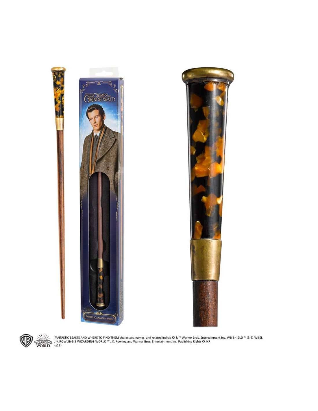 Varita mágica blister de Theseus Scamander - Animales Fantásticos NN8592 - Espadas y Más
