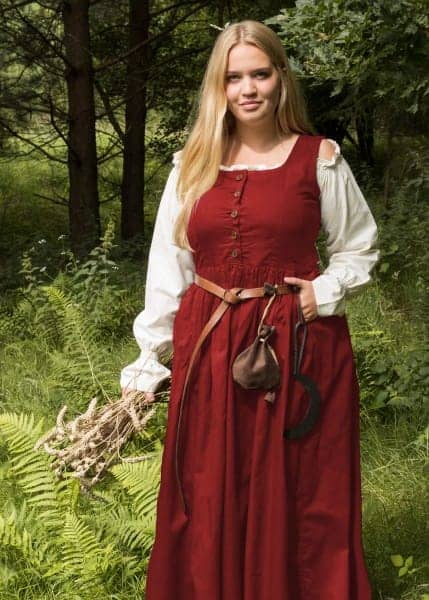 Imagen de Vestido medieval sin mangas, vestido de correa Lene, verde, Rojo o Marrón 1280022860 parte de nuestra colección en Espadas y más, sitio oficial.