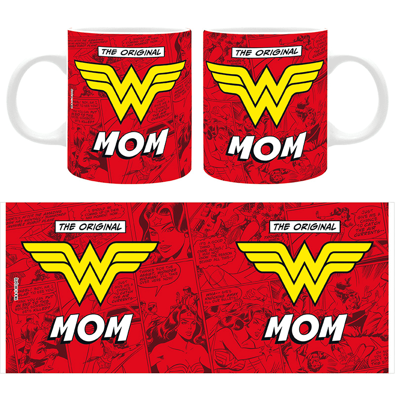 Wonder Woman - Mug 320ml - THE ORIGINAL "W" MOM x2 - Espadas y Más