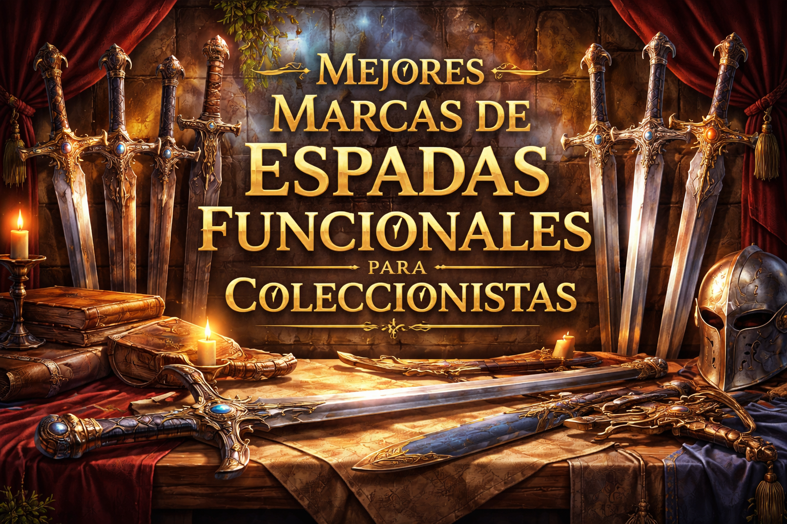 Muchas espadas con el título del artículo escrito entre ellas