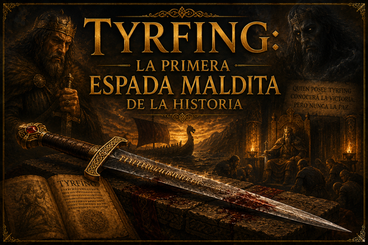 Referencias vikingas, y de reyes con una espada y un libro, y el título del artículo