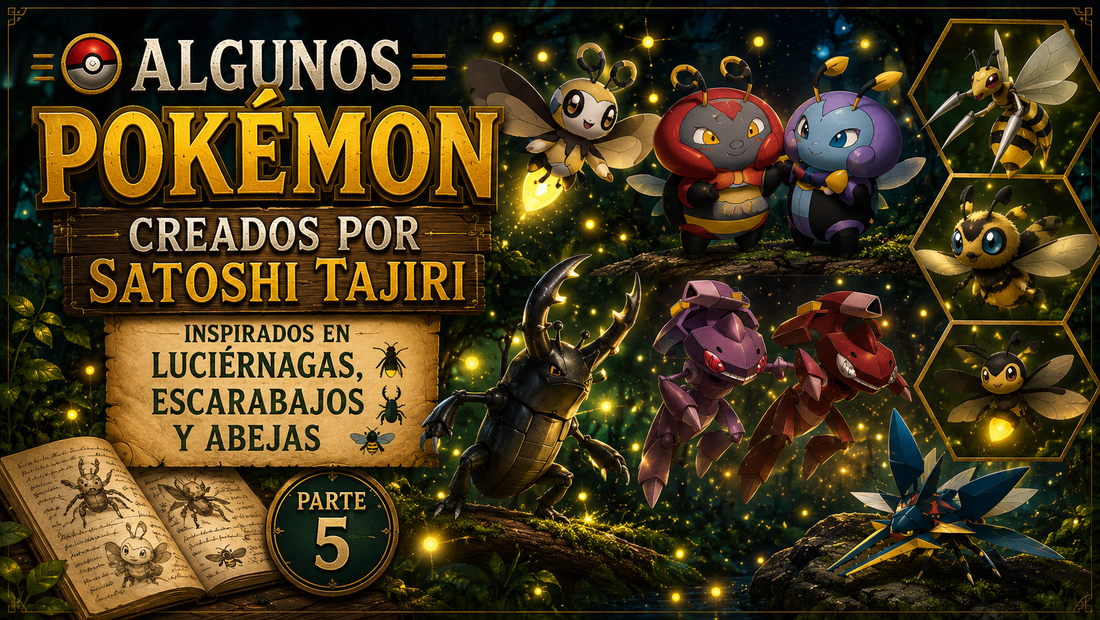 Varios pokémon e insectos y el título del artículo a un lado.