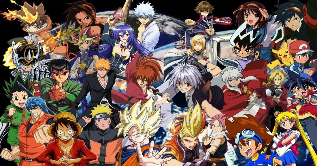 imagen de todos los animes populares de la historia