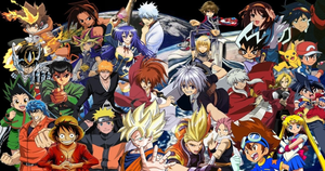 imagen de todos los animes populares de la historia