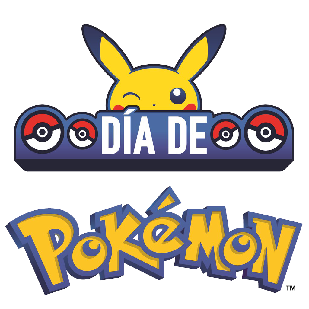 Pikachu sobre un cartel que dice Día de Pokémon