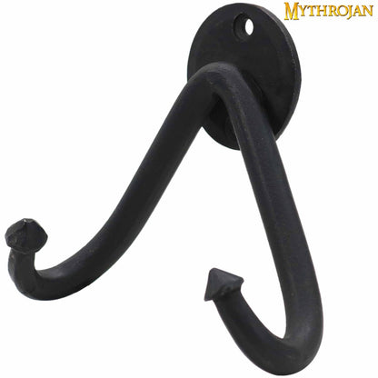 Soporte de Pared para Espada Pesada Mythrojan en Acabado Negro Forjado : Soporte de Pared para Espada Universal - Imagen 1