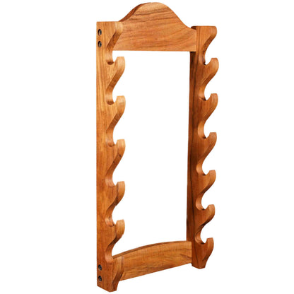 Soporte de Madera para Espadas de Un Nivel | Estante de Madera Maciza con Acabado Natural | Exposición de Armas Medievales y Victorianas - Imagen 14