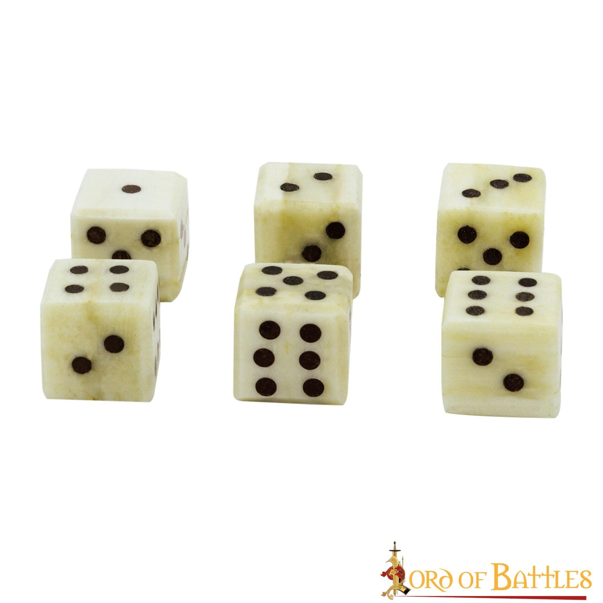 Dados Medievales de Hueso - Juego Artesanal de 6 (hueso de Buey, 1,2 Cm) - Imagen 9