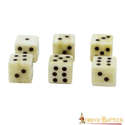 Dados Medievales de Hueso - Juego Artesanal de 6 (hueso de Buey, 1,2 Cm) - Imagen 9