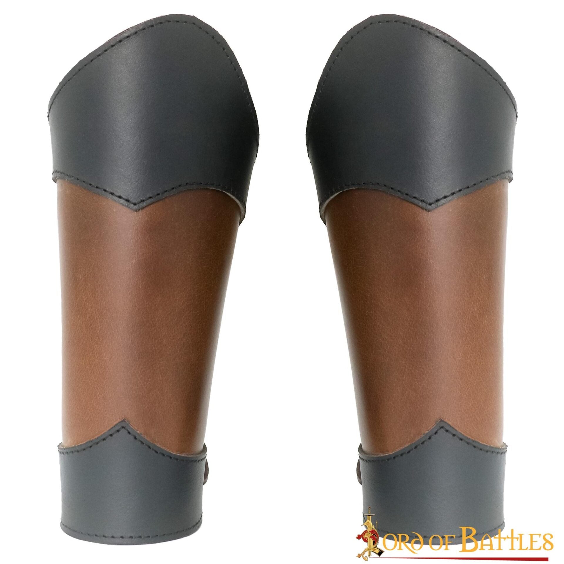 Brazaletes de Cuero Estilo Élfico Hechos a Mano - Par de Guardabrazos Marrón Auténtico - Imagen 9