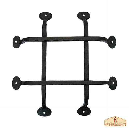 Puerta Rústica Forjada a Mano Parrilla Speakeasy: Ideal para Ambientes Coloniales, Retro, Steampunk, Góticos, Barrocos y Medievales, (28.7x29.1) Cm - Imagen 1