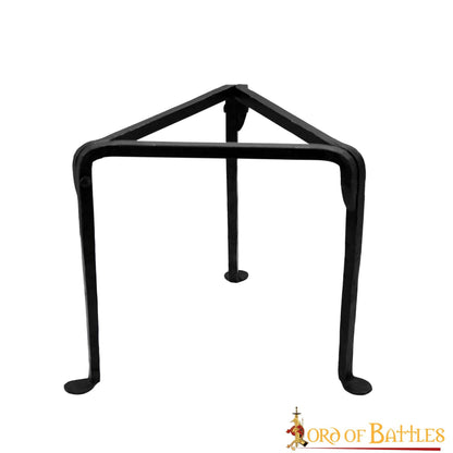 Trípode de Hierro Forjado a Mano - 9 Pulgadas Acabado Negro - Soporte Medieval para Olla de Campamento - Imagen 9